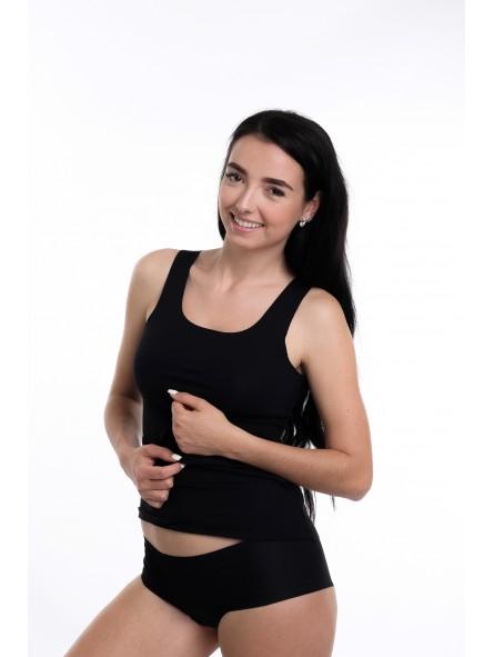 Majčka s širokimi naramnicami Bjork majčka spredaj kožna barva