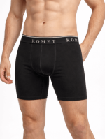 Črne moške bokser hlače Igo z daljšimi hlačnicami