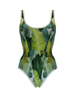 Santorini Zelene enodelne kopalke spredaj listni vzorec