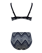 Sardinija Modra ženske kopalke zadaj modri vzorec