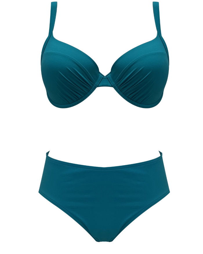 Ženske turkizne kopalke Sardinija Turkiz pogled spredaj