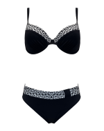 Kuba Črne kopalke spredaj penasta košarica s kostjo