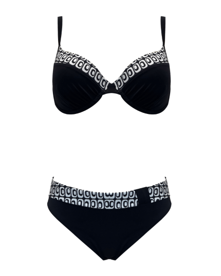 Kuba Črne kopalke spredaj penasta košarica s kostjo