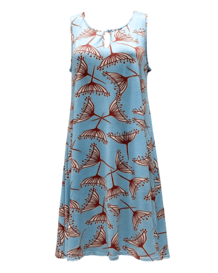 Lea modra obleka spredaj