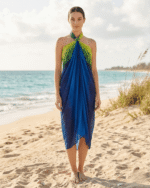 pareo moder na plaži pareo za kopalke poletni outfit