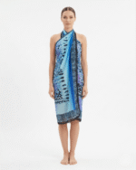 pareo mix moder pareo za plažo kombiniran s kopalkami spredaj