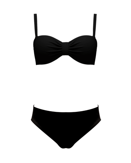 Razur Črne kopalke spredaj penasta podloga brez kosti