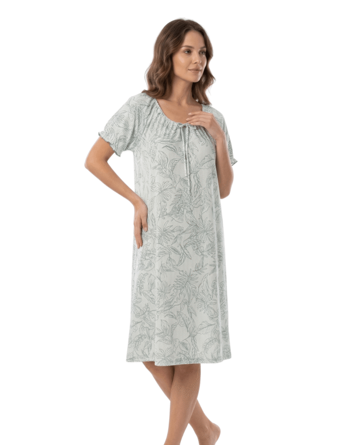 spalna srajca Savana spredaj bombažna spalna srajca