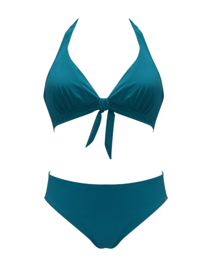 Dvodelne kopalke Azur spredaj turkiz trikotni modrček