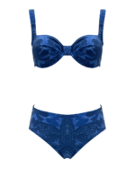 dvodelne kopalke Beata modra sprednji del detajl