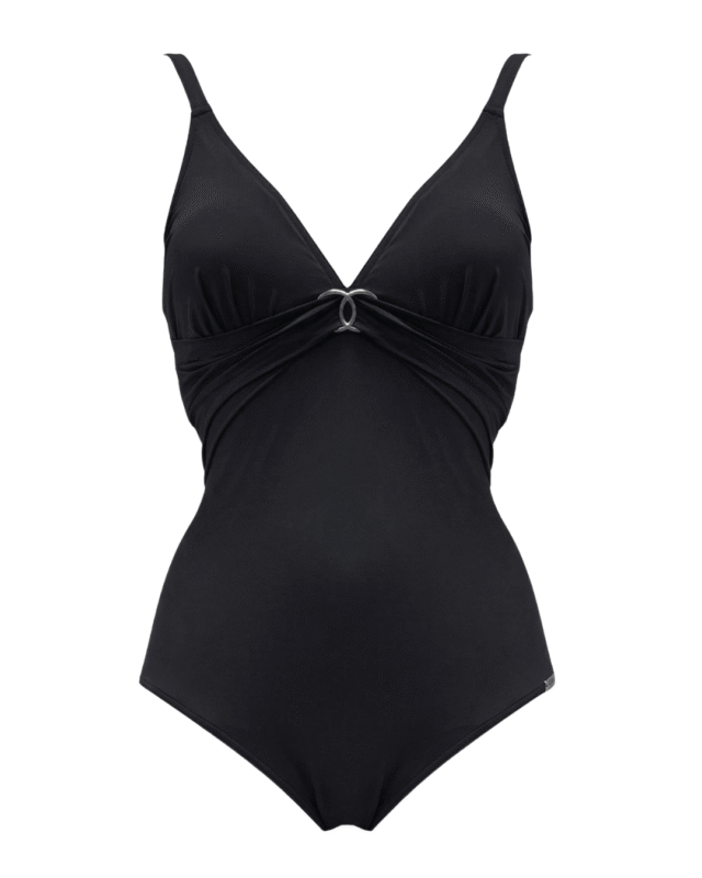 enodelne kopalke Karibi črne sprednji pogled